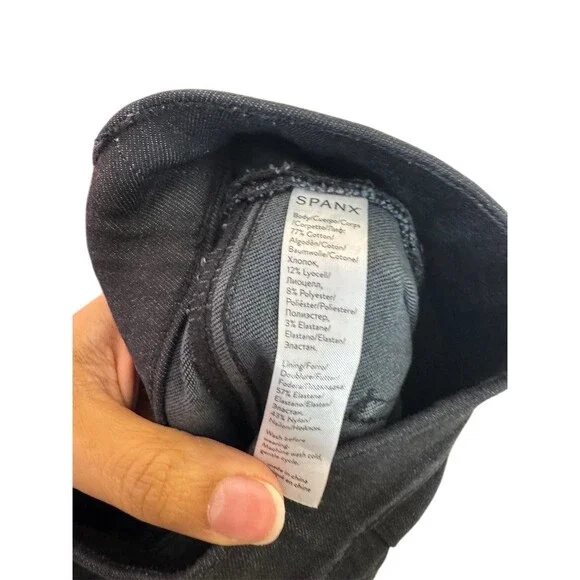 SPANX Jegging Jeans Womens Size L Black High Rise Pull-On Ankle Skinny - Picture 6 of 6